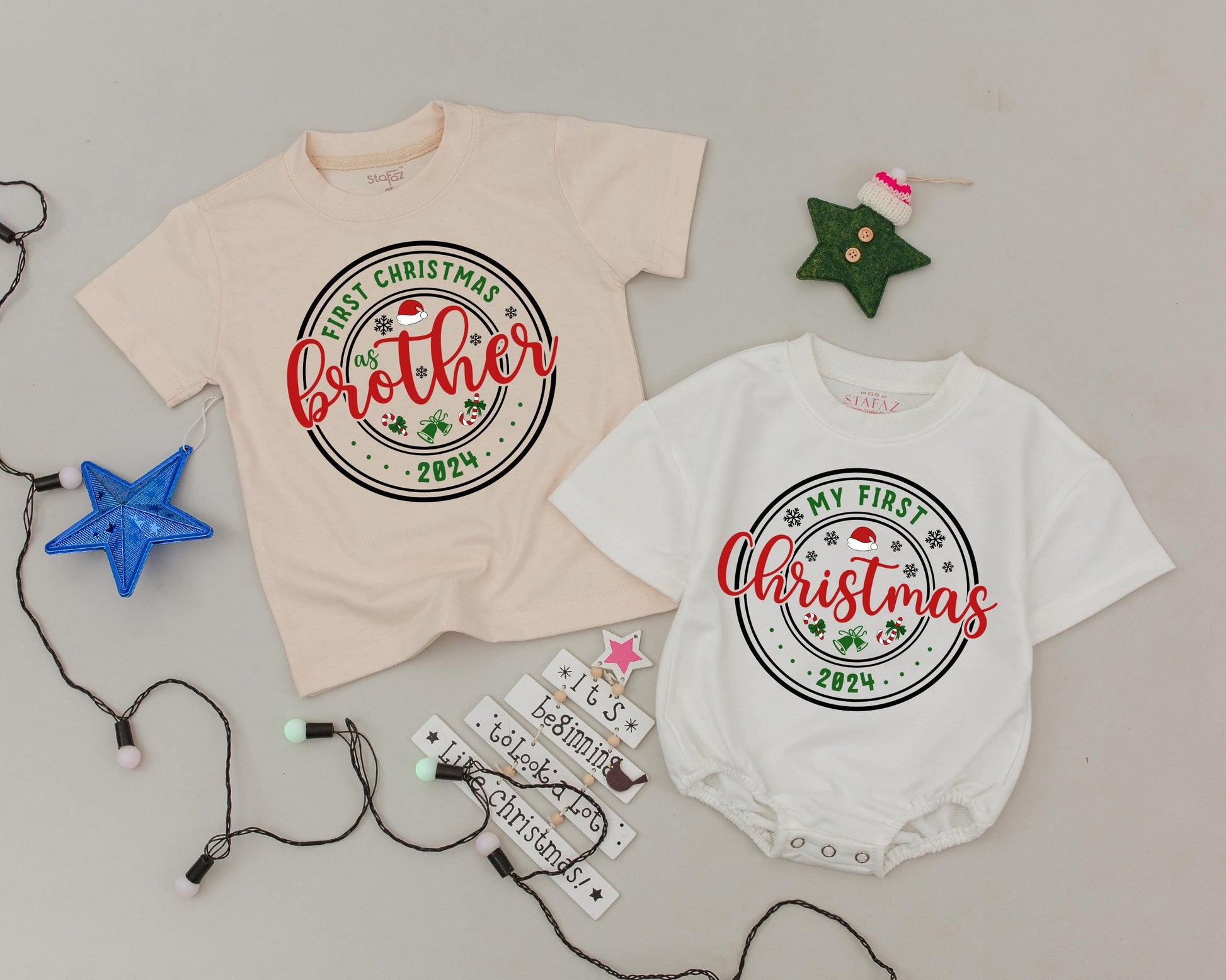 Matching Family Christmas Shirts - Personalized Vintage Holiday Tees