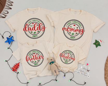 Matching Family Christmas Shirts - Personalized Vintage Holiday Tees