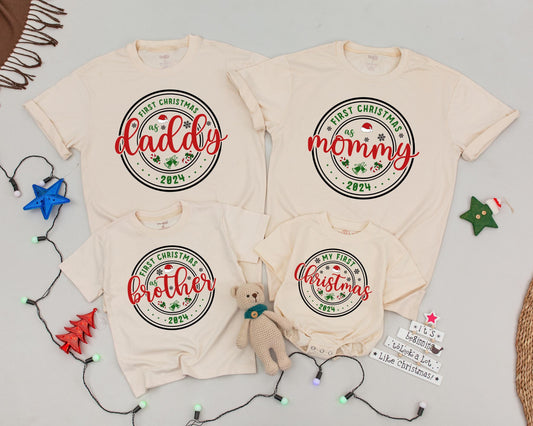 Matching Family Christmas Shirts - Personalized Vintage Holiday Tees