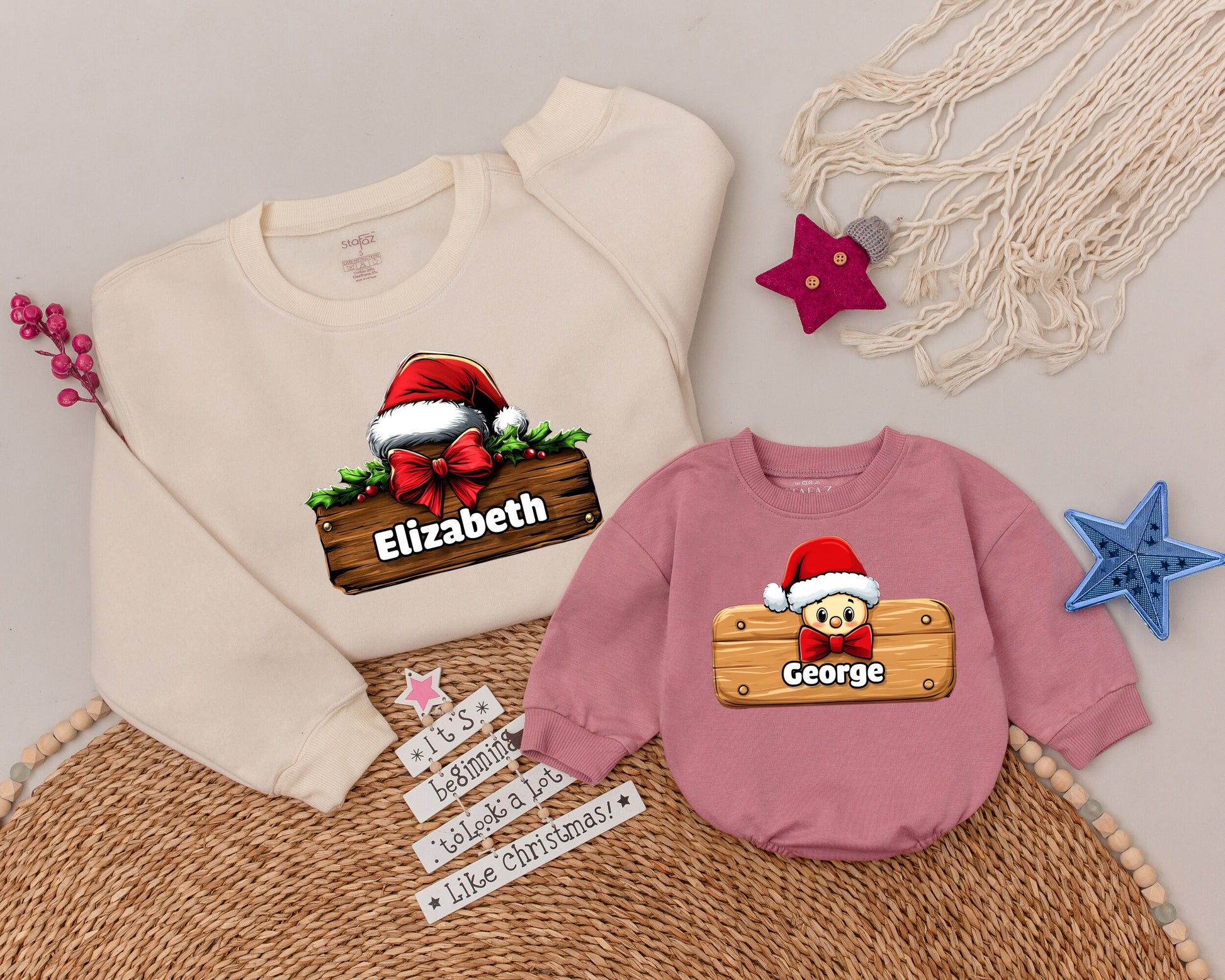 Personalized Family Christmas Sweatshirt - Custom Holiday Matching Shirts