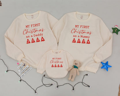 Custom Vintage Christmas Family Sweatshirt Set: Mommy and Me Outfits