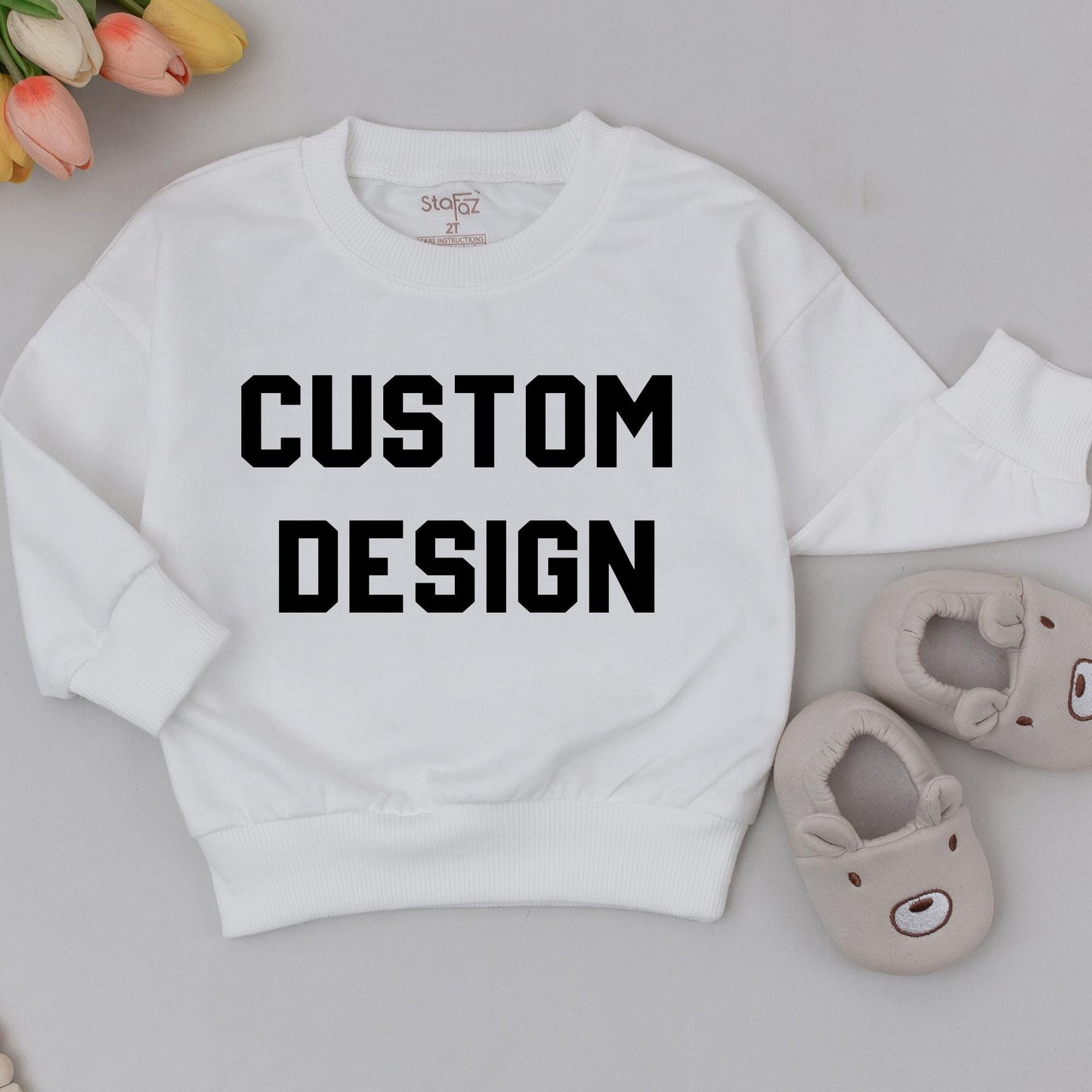 Custom Design Baby Sweatshirt Gift Personalized Spring Outfit for Boy or Girl Birthday Toddler Clothes Natural Cotton Cute Birthday Party Outfit 138