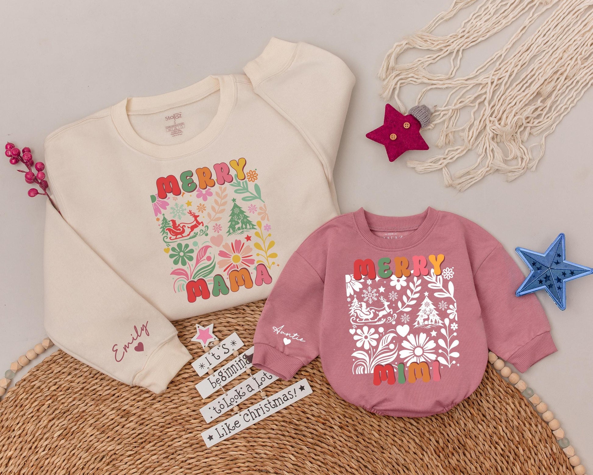 Matching Mommy & Me Christmas Sweatshirts: Festive Family Outfits