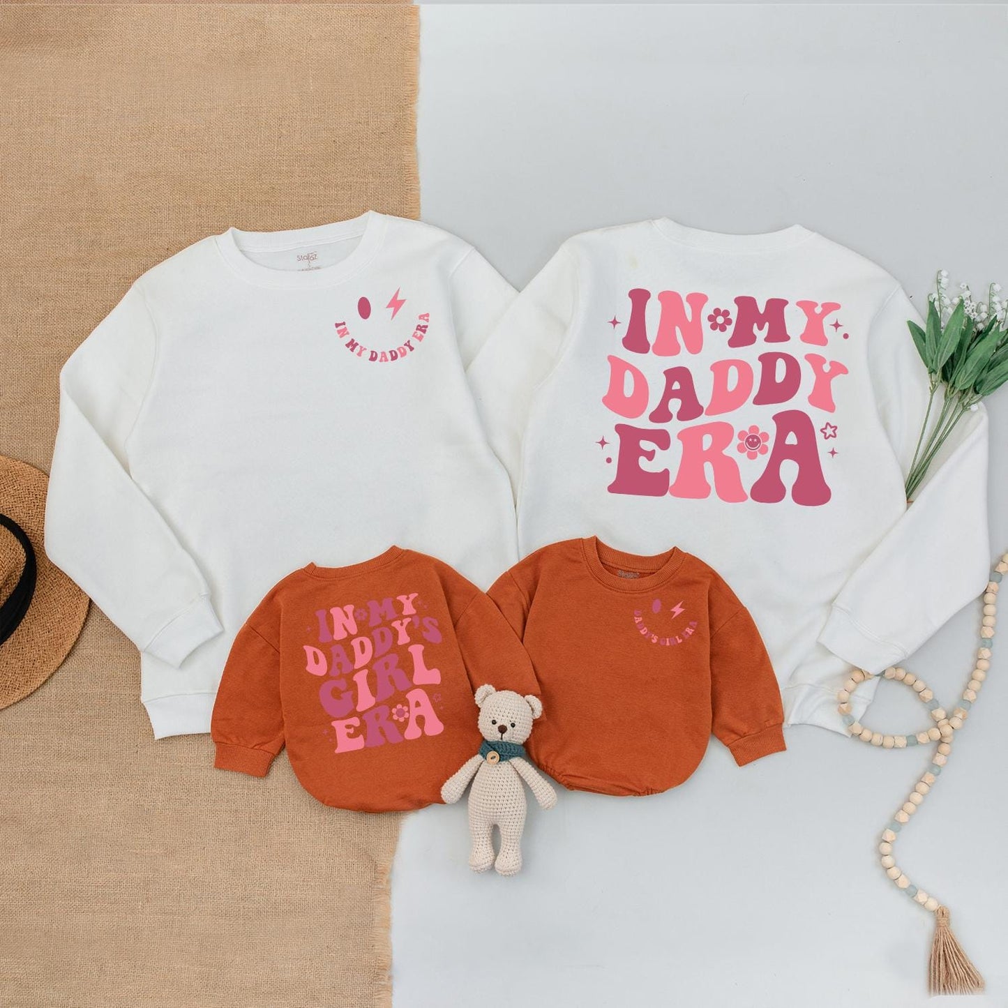 Daddy's Girl Matching Outfits: Custom Family Tee & Baby Romper Gift