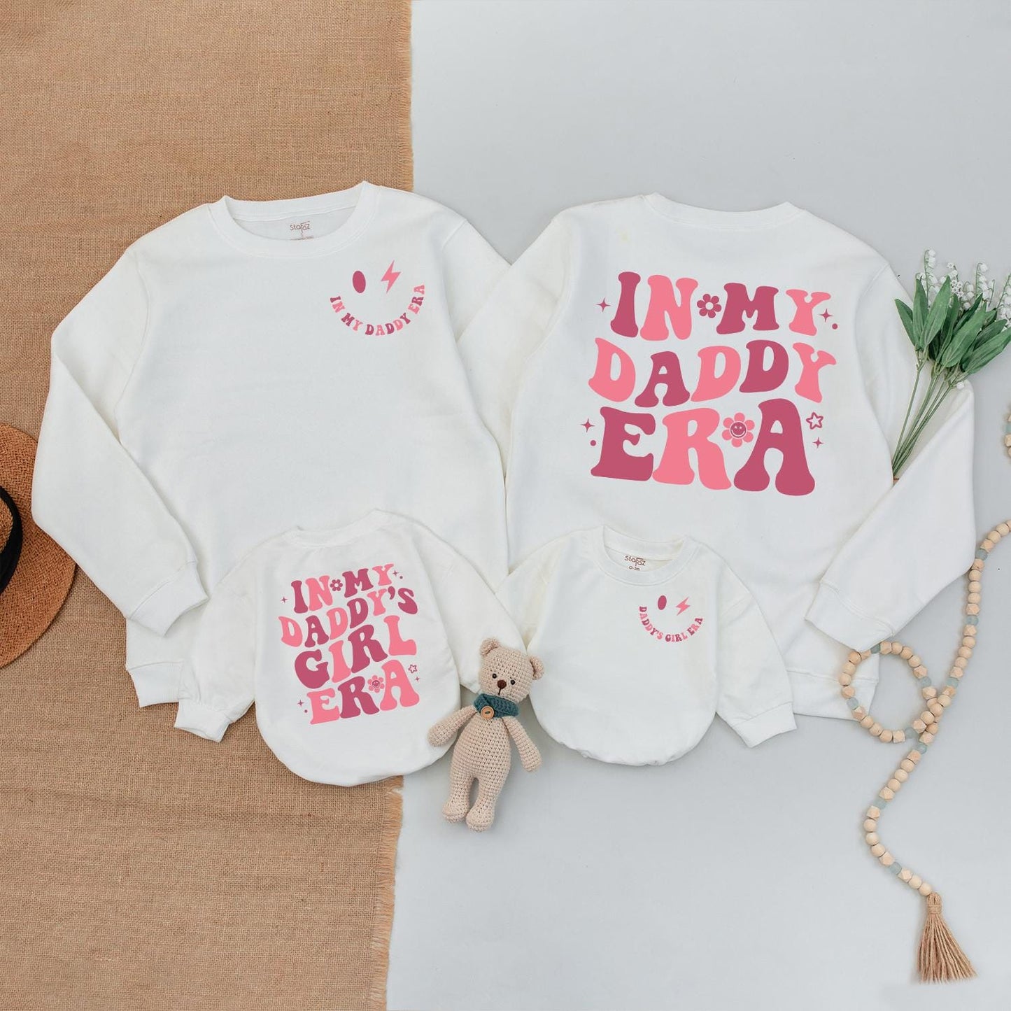 Daddy's Girl Matching Outfits: Custom Family Tee & Baby Romper Gift