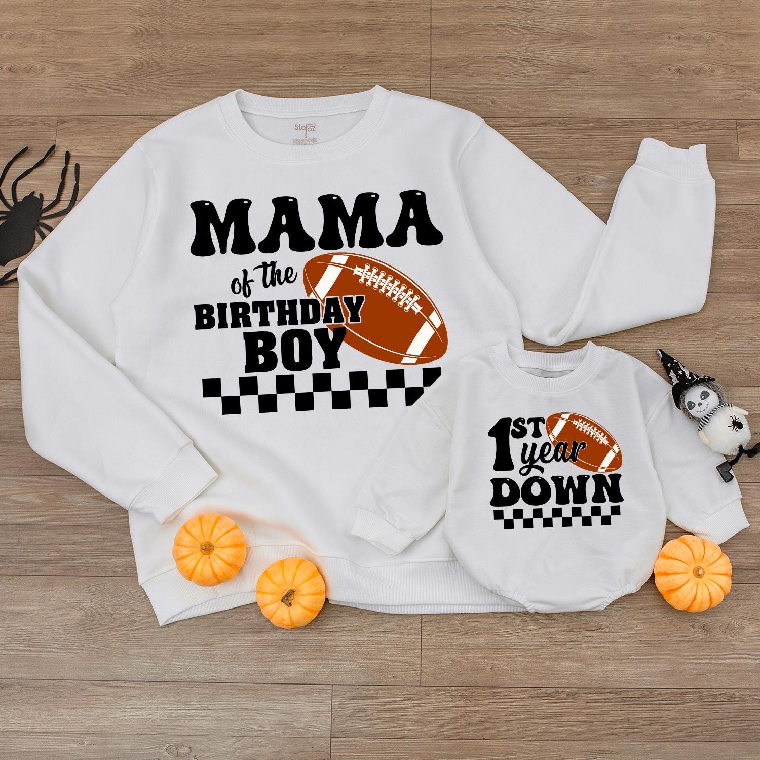 Football 1st Birthday Baby Romper for Boys - Game Day Outfit