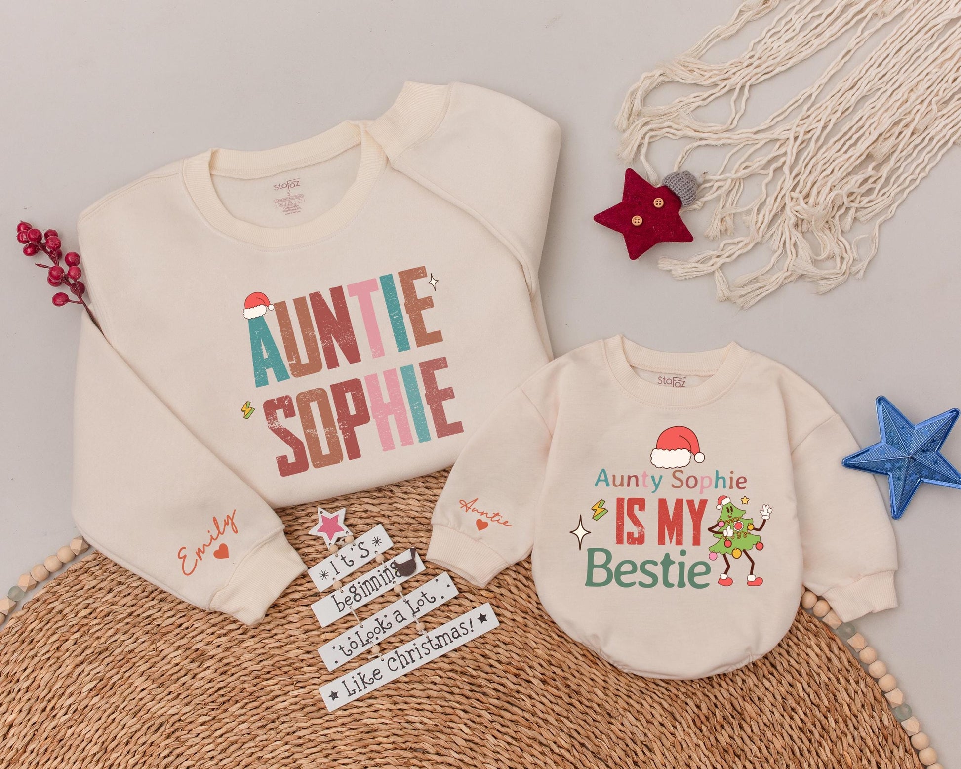 Matching Auntie & Me Holiday Sweaters: Perfect Xmas Family Gift