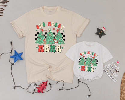 Mama & Me Vintage Christmas Tree Shirts: Festive Matching Outfits