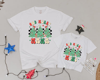 Mama & Me Vintage Christmas Tree Shirts: Festive Matching Outfits