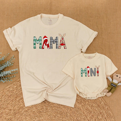 Matching Christmas Family Shirts – Mommy, Me & Santa Holiday Outfit