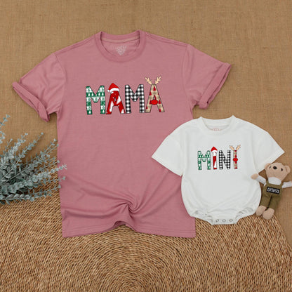 Matching Christmas Family Shirts – Mommy, Me & Santa Holiday Outfit