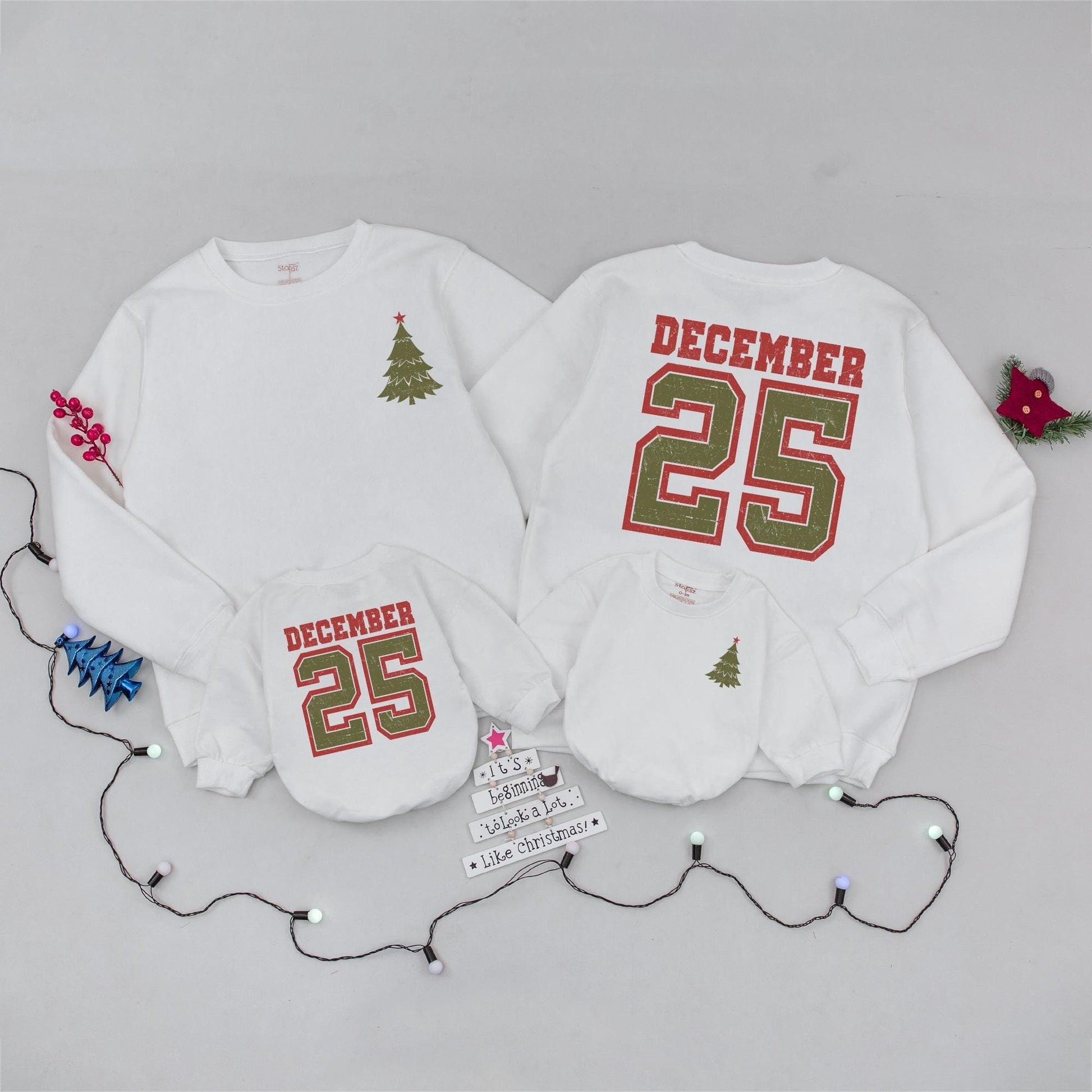 Festive Family Christmas Apparel: Trendy Sweaters & Baby Outfits