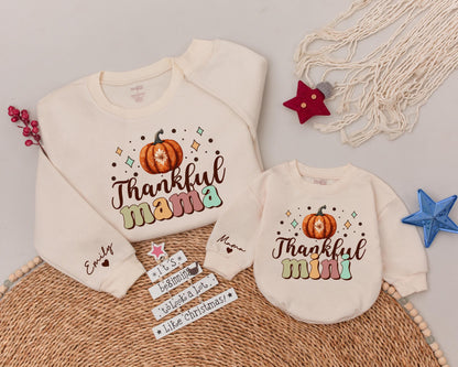 Thankful Mama & Mini Matching Shirts - Fall Thanksgiving Family Tees