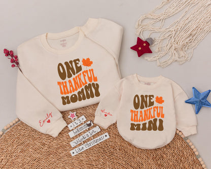 Matching Mommy & Me Thanksgiving Sweaters - Fall & Pumpkin Designs