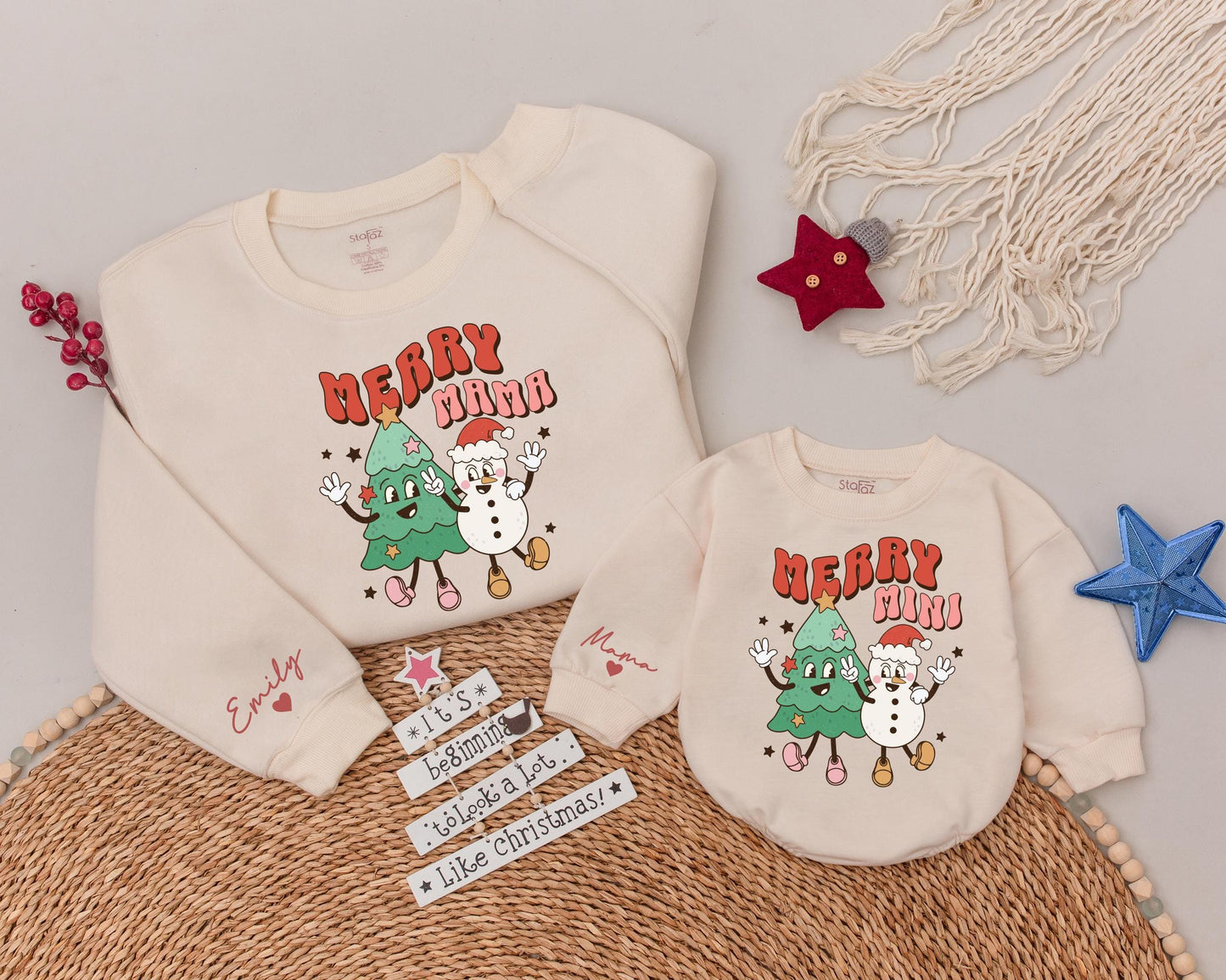 Matching Mama & Mini Christmas Sweatshirts – Festive Family Outfits