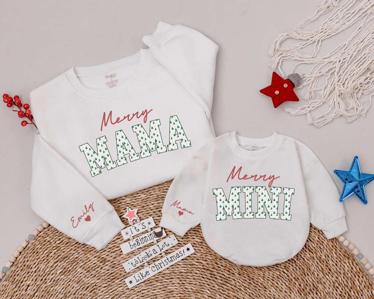 Matching Family Christmas Sweaters: Mommy & Me Holiday Outfit