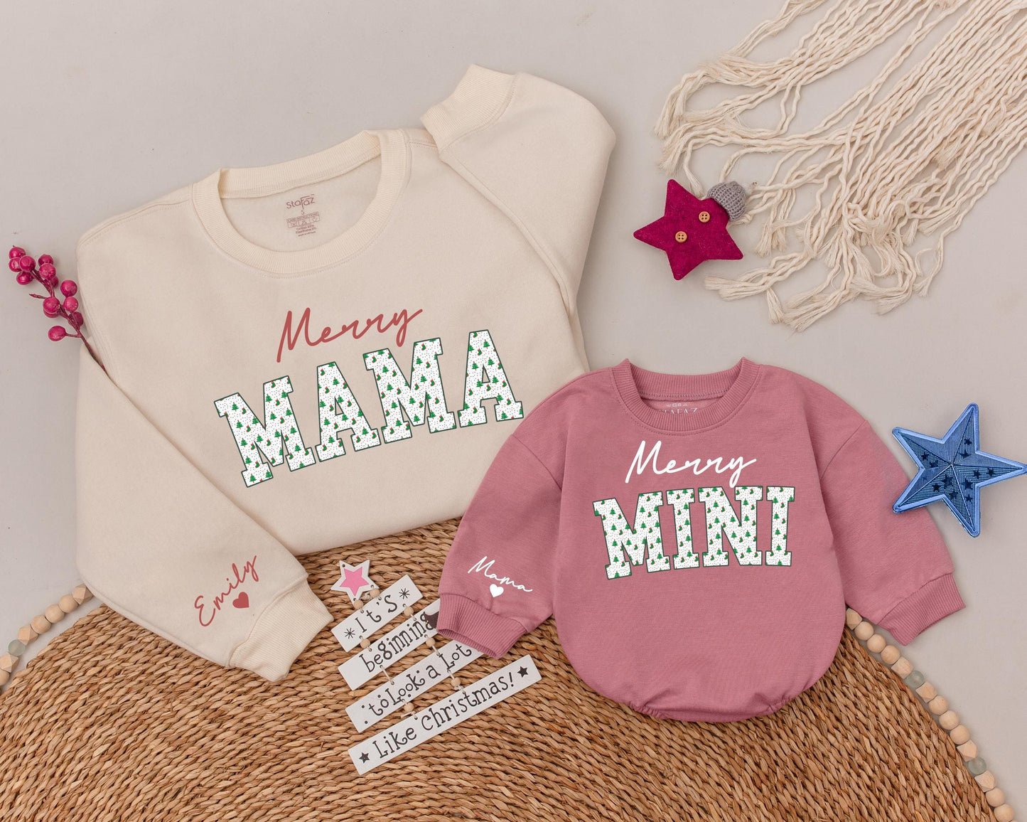 Matching Family Christmas Sweaters: Mommy & Me Holiday Outfit