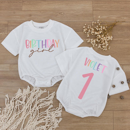 Personalized Birthday Bubble Romper & Bodysuit - Baby Shower Gift