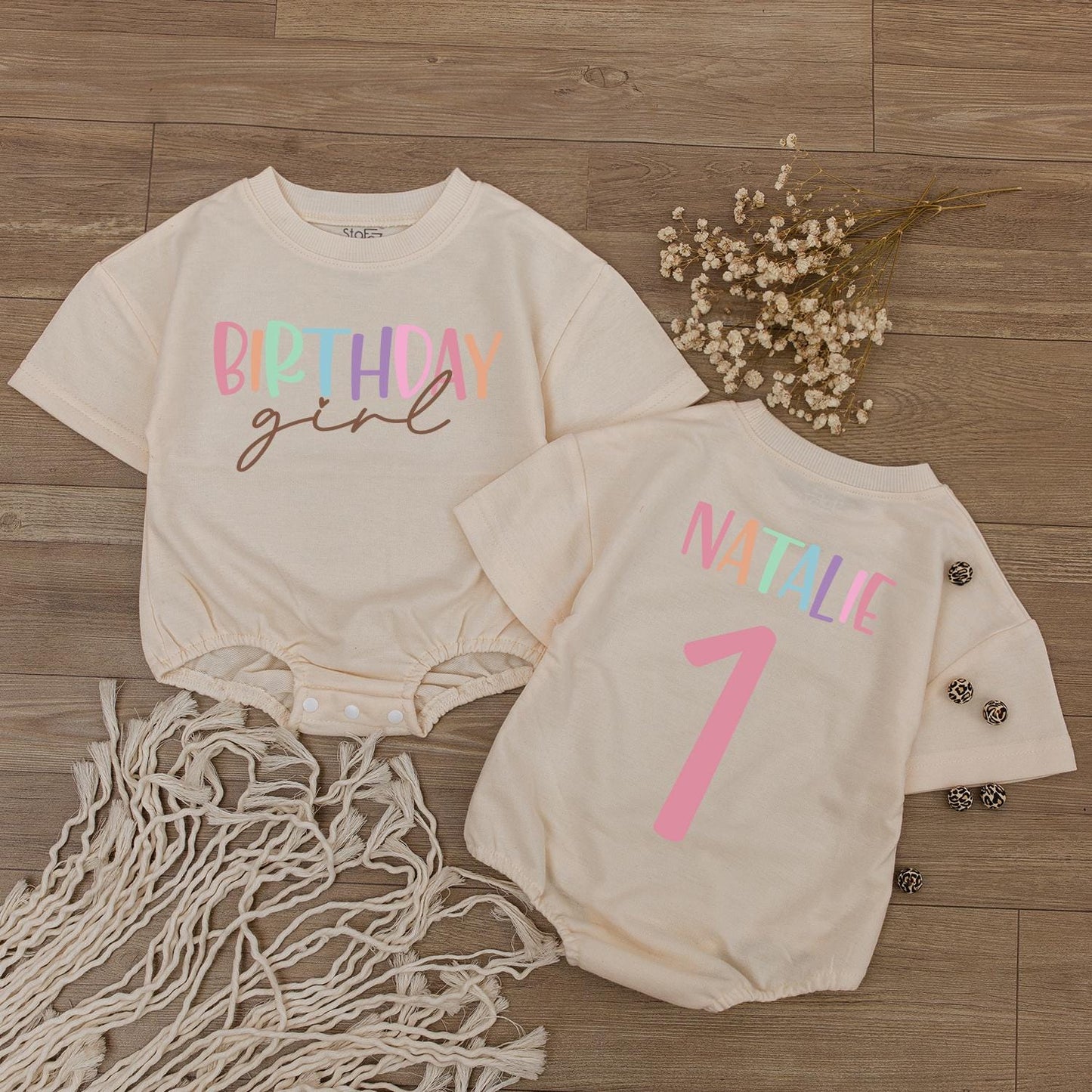 Personalized Birthday Bubble Romper & Bodysuit - Baby Shower Gift