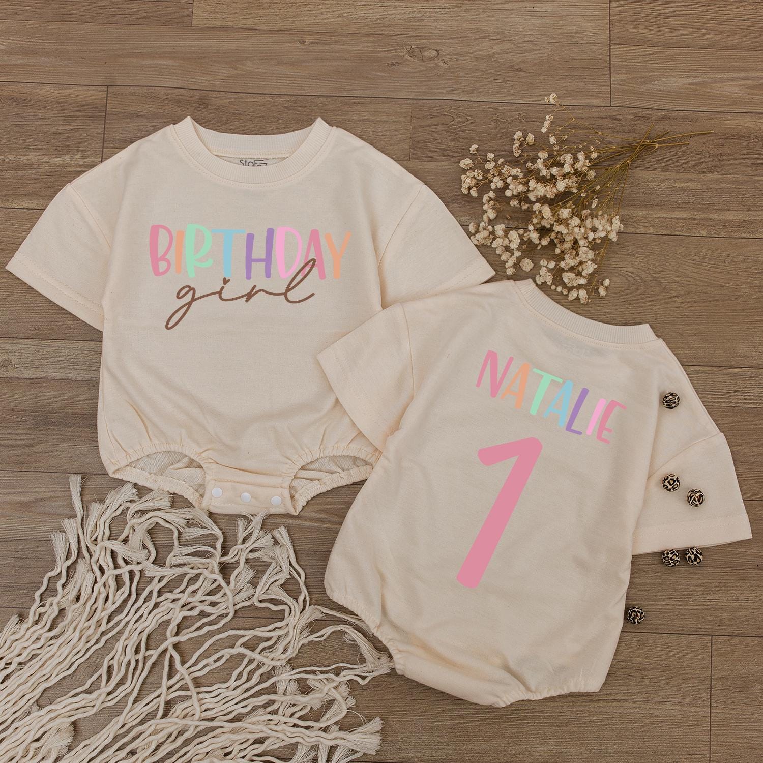 Personalized Birthday Bubble Romper & Bodysuit - Baby Shower Gift