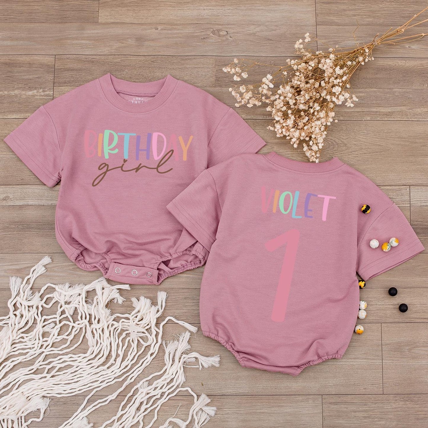 Personalized Birthday Bubble Romper & Bodysuit - Baby Shower Gift