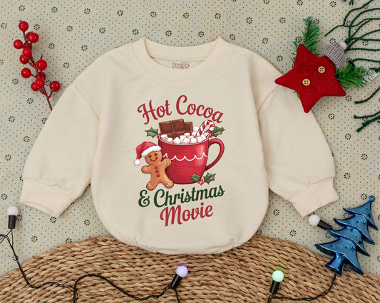 Christmas Baby Romper & Sweatshirt: First Holiday Outfit Gift Set