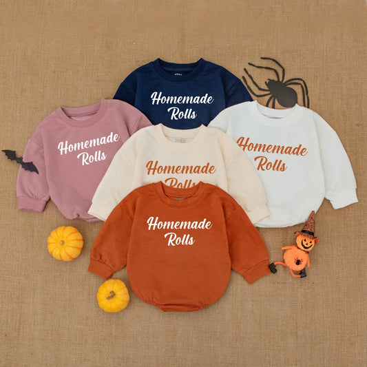 Retro Fall Baby Outfit: Funny Thanksgiving Bodysuit & Toddler Sweater