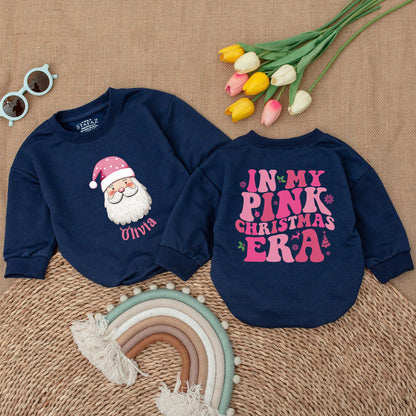 Pink Santa Romper: Baby's First Christmas Outfit & Gift Delight