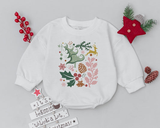Boho Baby's First Christmas Outfit: Stylish Unisex Romper Gift