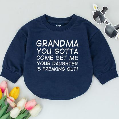 Grandma Rescue Needed! Funny Baby Bodysuit for a Hilarious Reveal