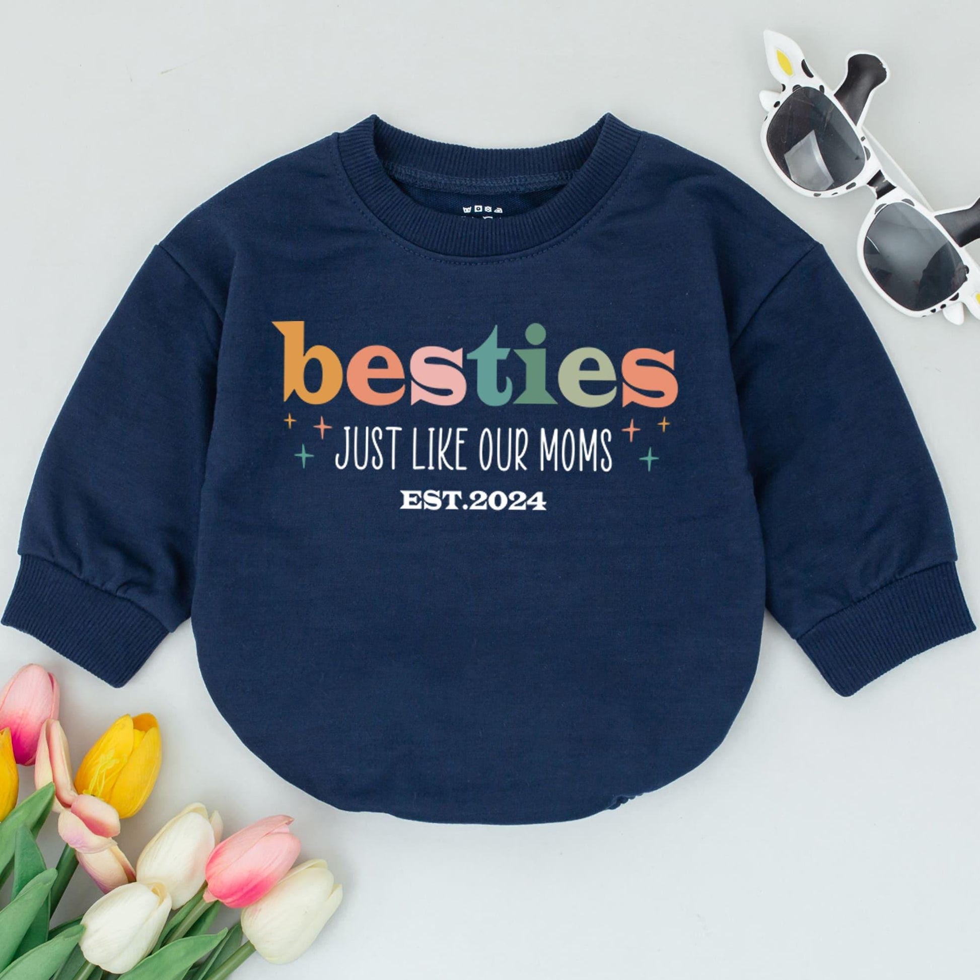 Best Friends Like Mom Baby Romper | Funny Gift for New Moms  