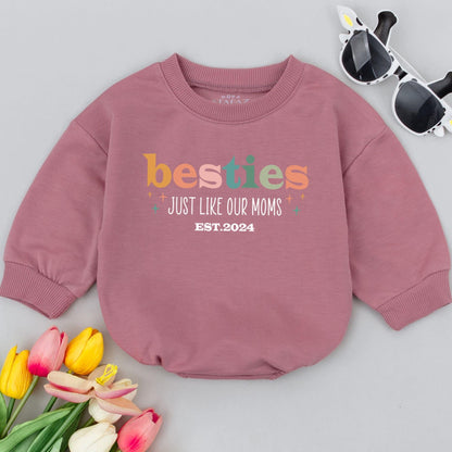 Best Friends Like Mom Baby Romper | Funny Gift for New Moms  
