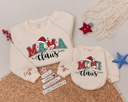 Mama Claus & Mini Claus Christmas Matching Outfits for Mom & Baby