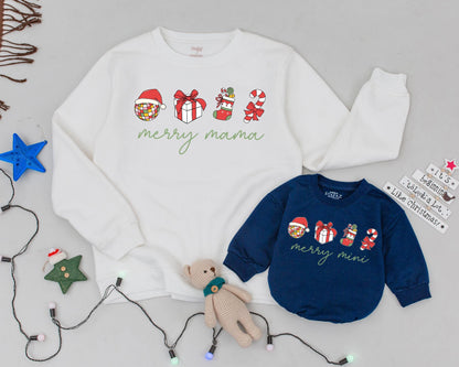 Mama and Mini Christmas Sweatshirts: Matching Vintage Family Outfit