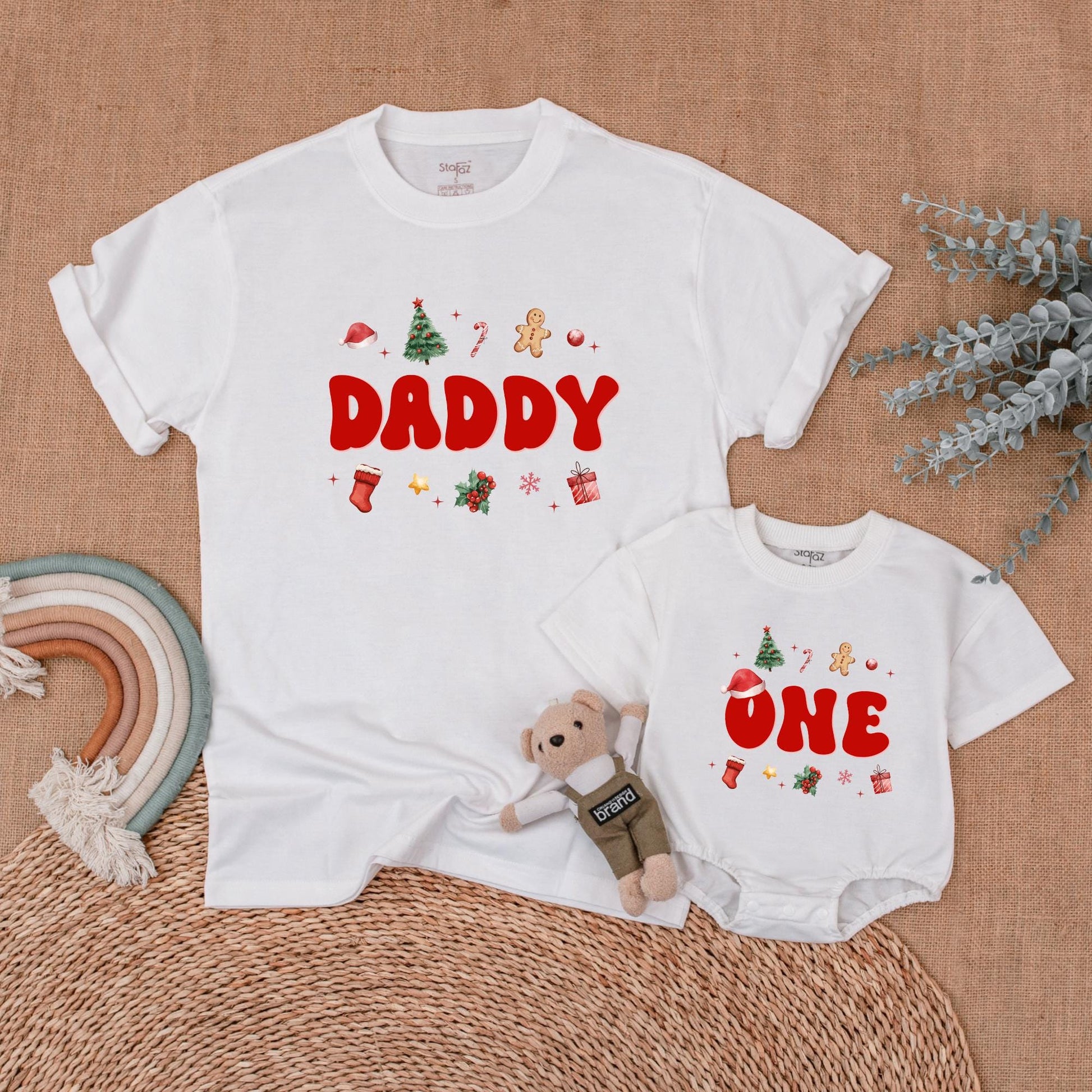 Matching Family Christmas Shirts: First Birthday & Baby Outfits