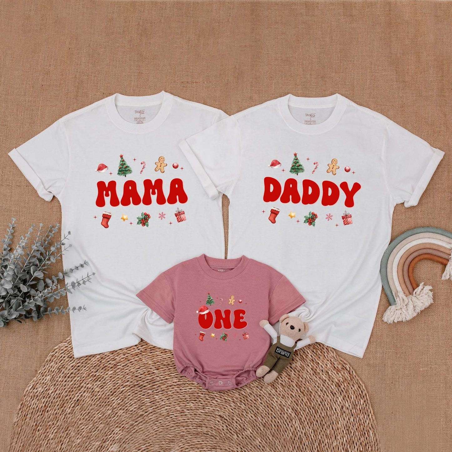 Matching Family Christmas Shirts: First Birthday & Baby Outfits