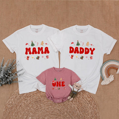 Matching Family Christmas Shirts: First Birthday & Baby Outfits