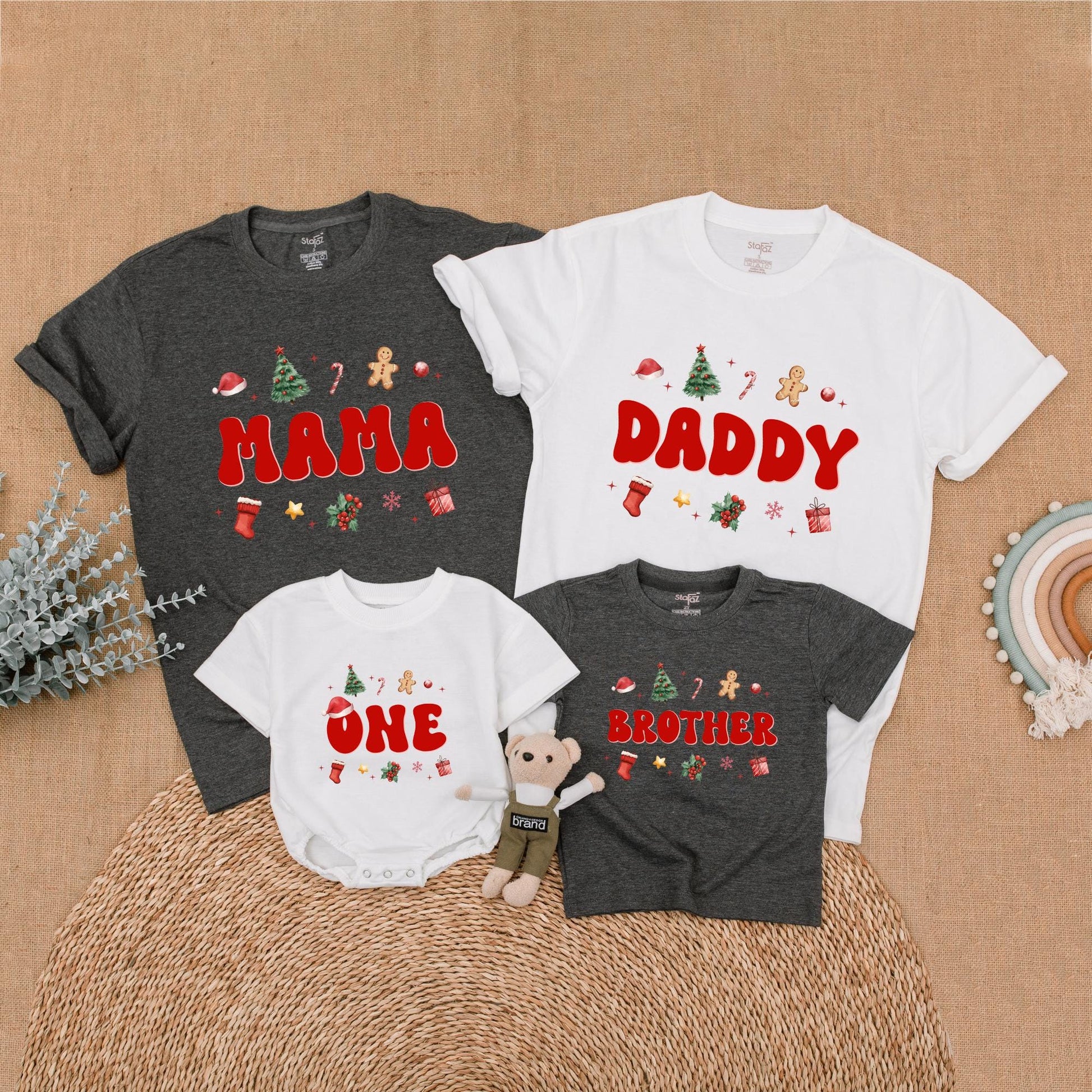 Matching Family Christmas Shirts: First Birthday & Baby Outfits