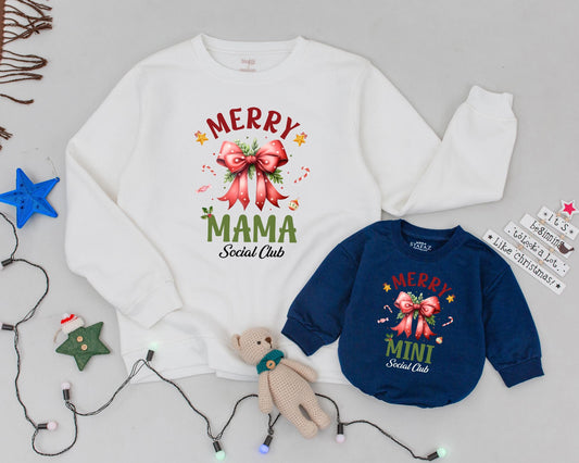 Festive Mama & Mini Christmas Sweaters: Vintage Family Matching Set