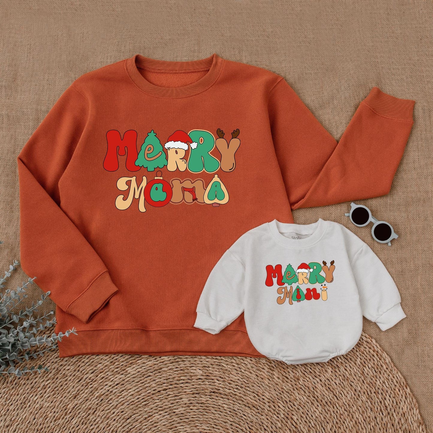 Matching Christmas Outfits: Mama, Mini & Family Retro Sweaters