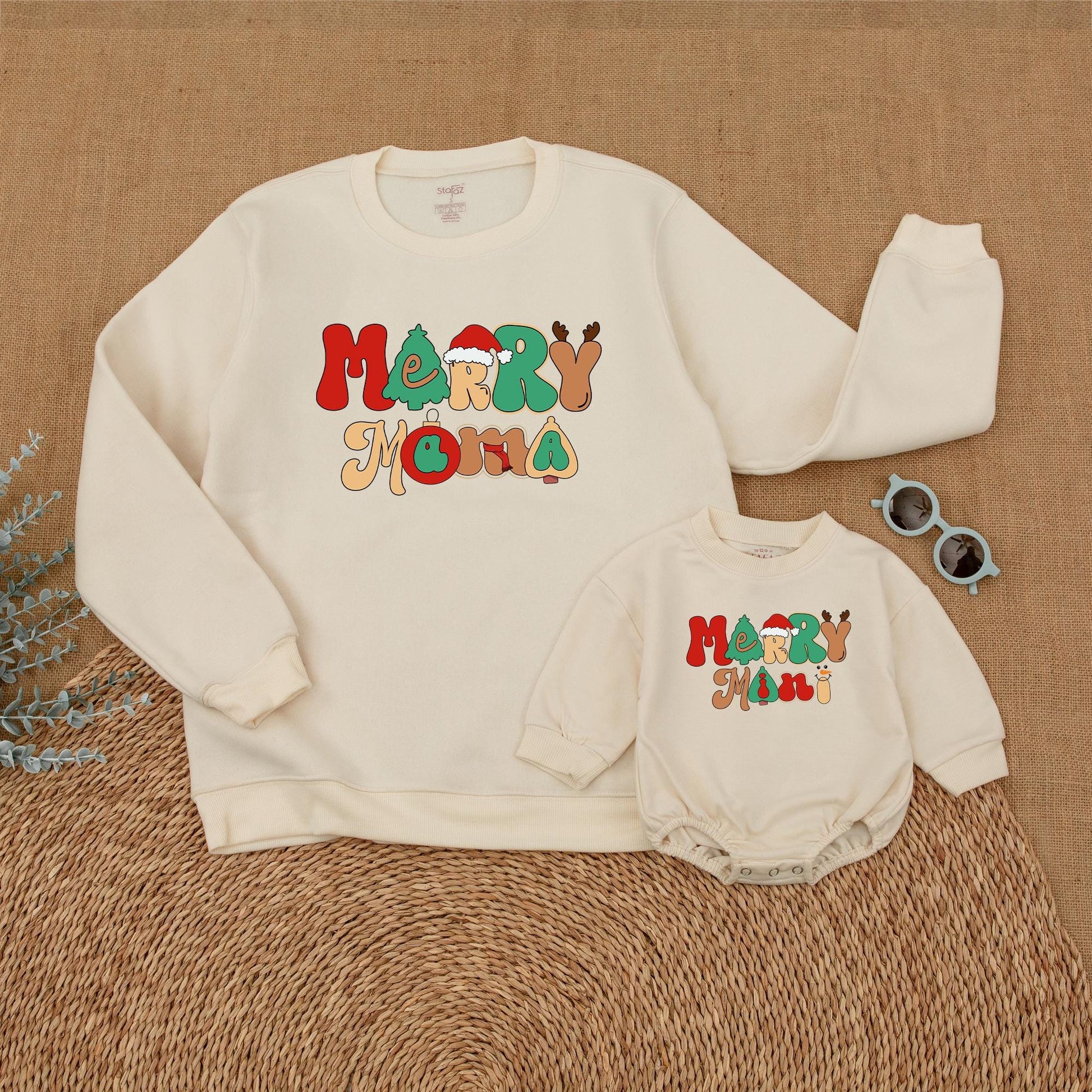 Matching Christmas Outfits: Mama, Mini & Family Retro Sweaters