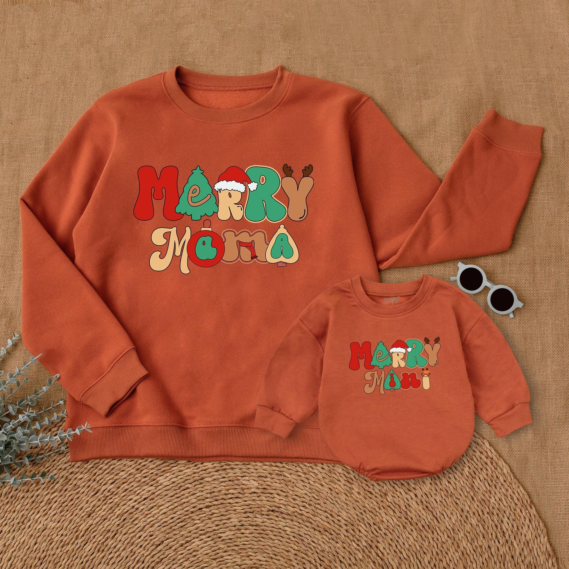 Matching Christmas Outfits: Mama, Mini & Family Retro Sweaters