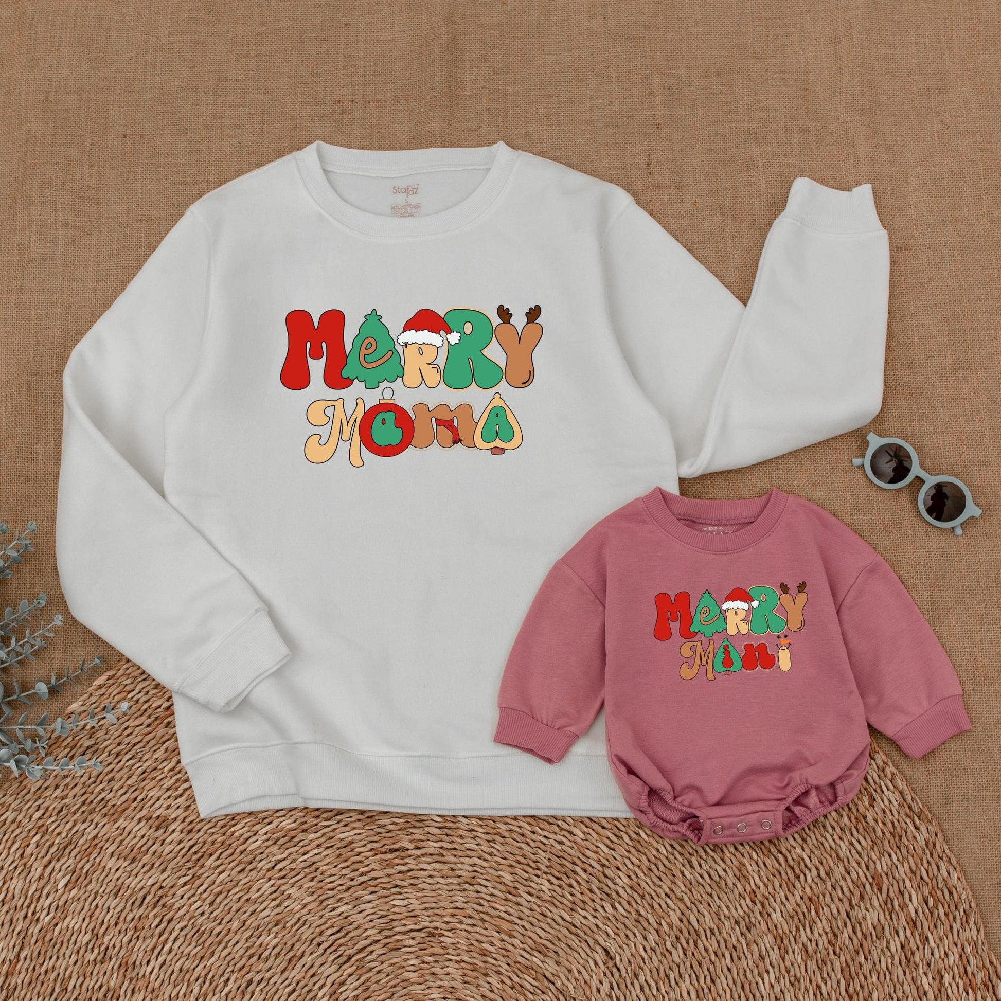 Matching Christmas Outfits: Mama, Mini & Family Retro Sweaters