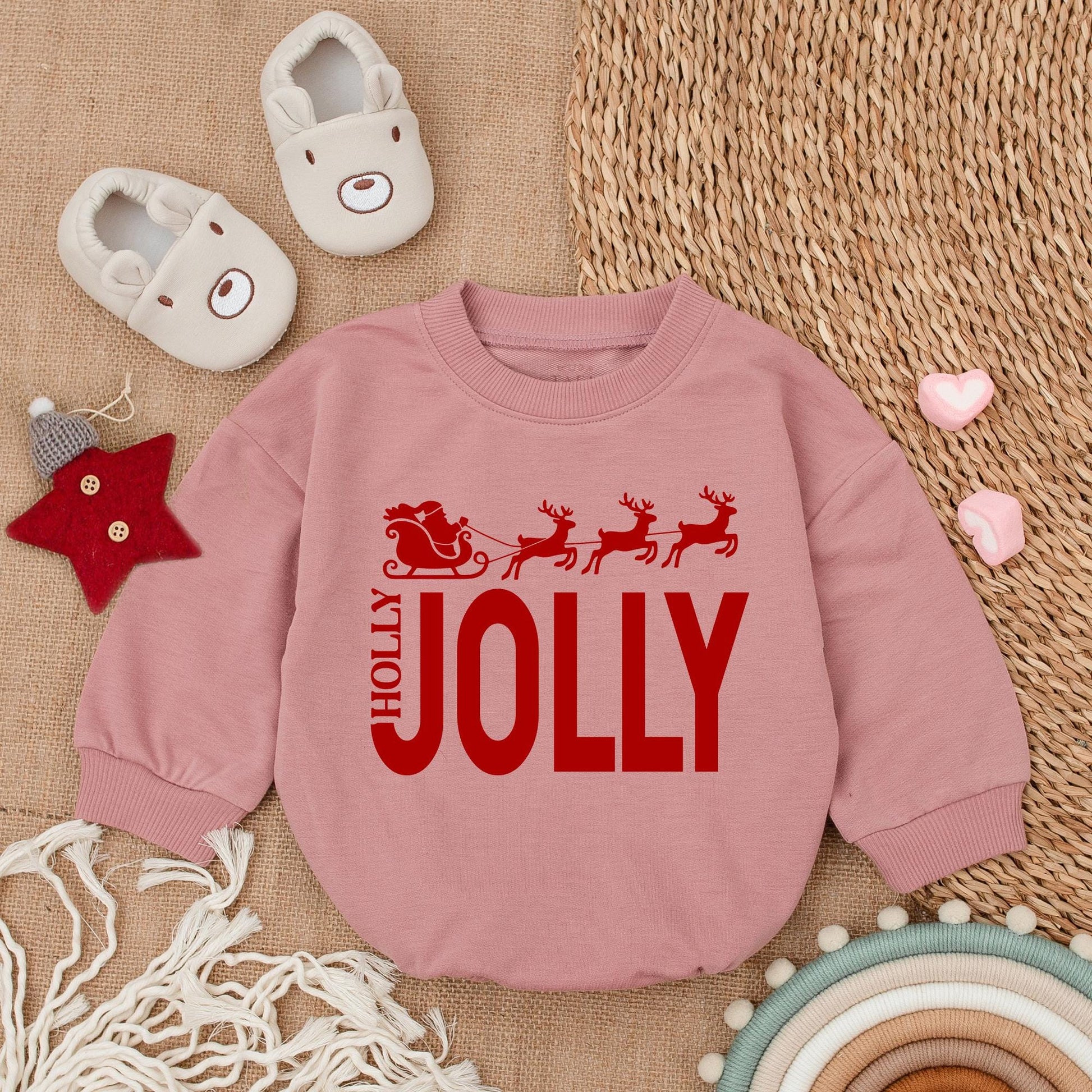 Festive Baby Romper: Christmas Baby Bodysuit & First Holiday Outfit