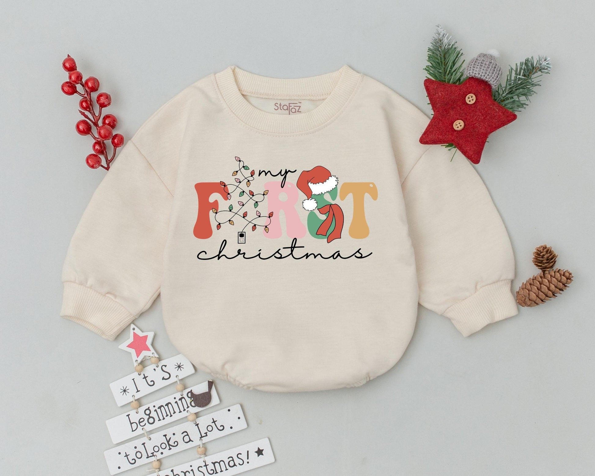 First Christmas Romper & Toddler Sweatshirt | Baby Shower Gift