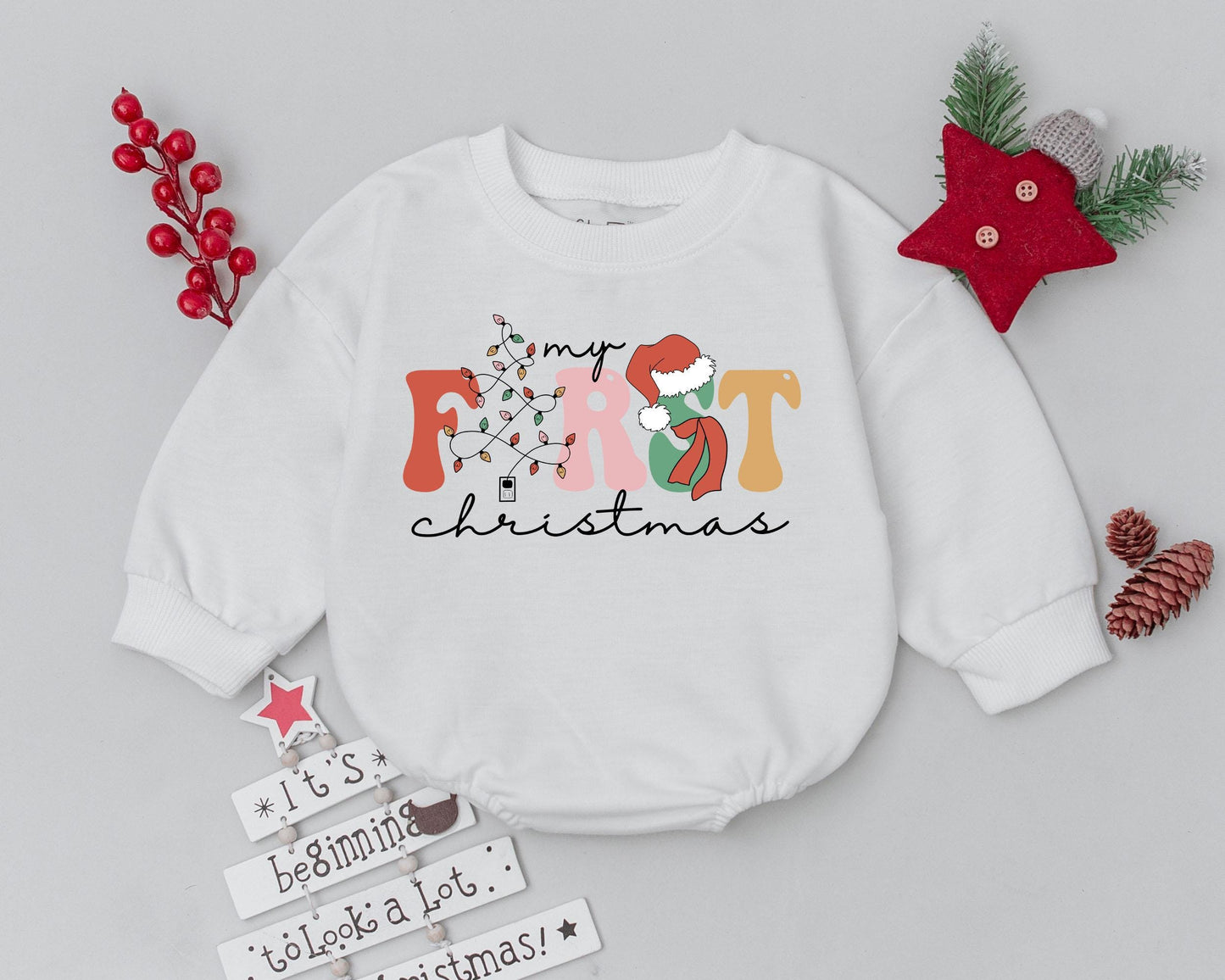 First Christmas Romper & Toddler Sweatshirt | Baby Shower Gift