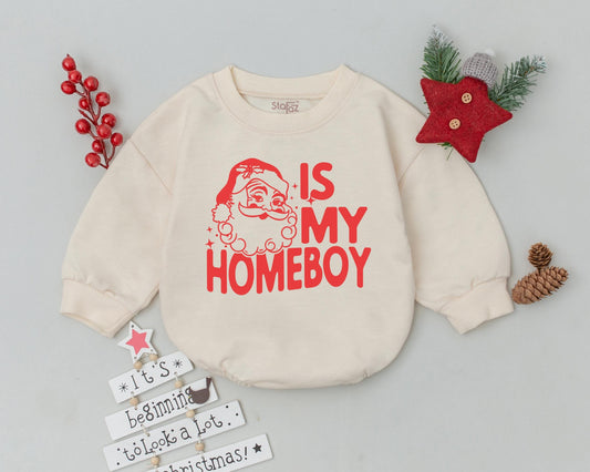 Vintage Santa Baby Romper: My 1st Christmas Bodysuit Gift