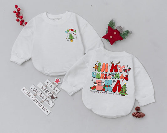 Groovy Christmas Bubble Romper – Personalized First Holiday Outfit