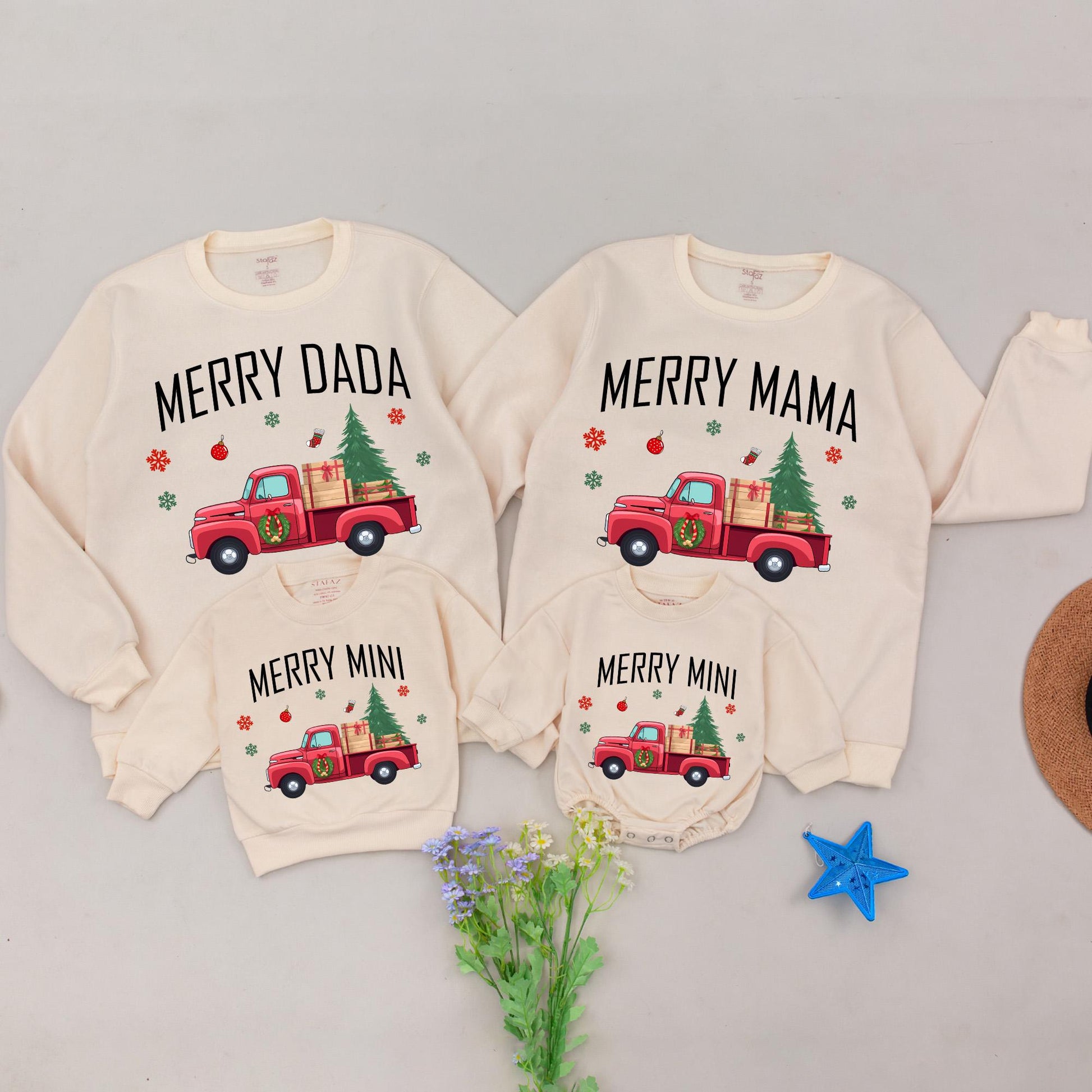 Matching Family Christmas Sweatshirts: Mama & Dada Mini Edition