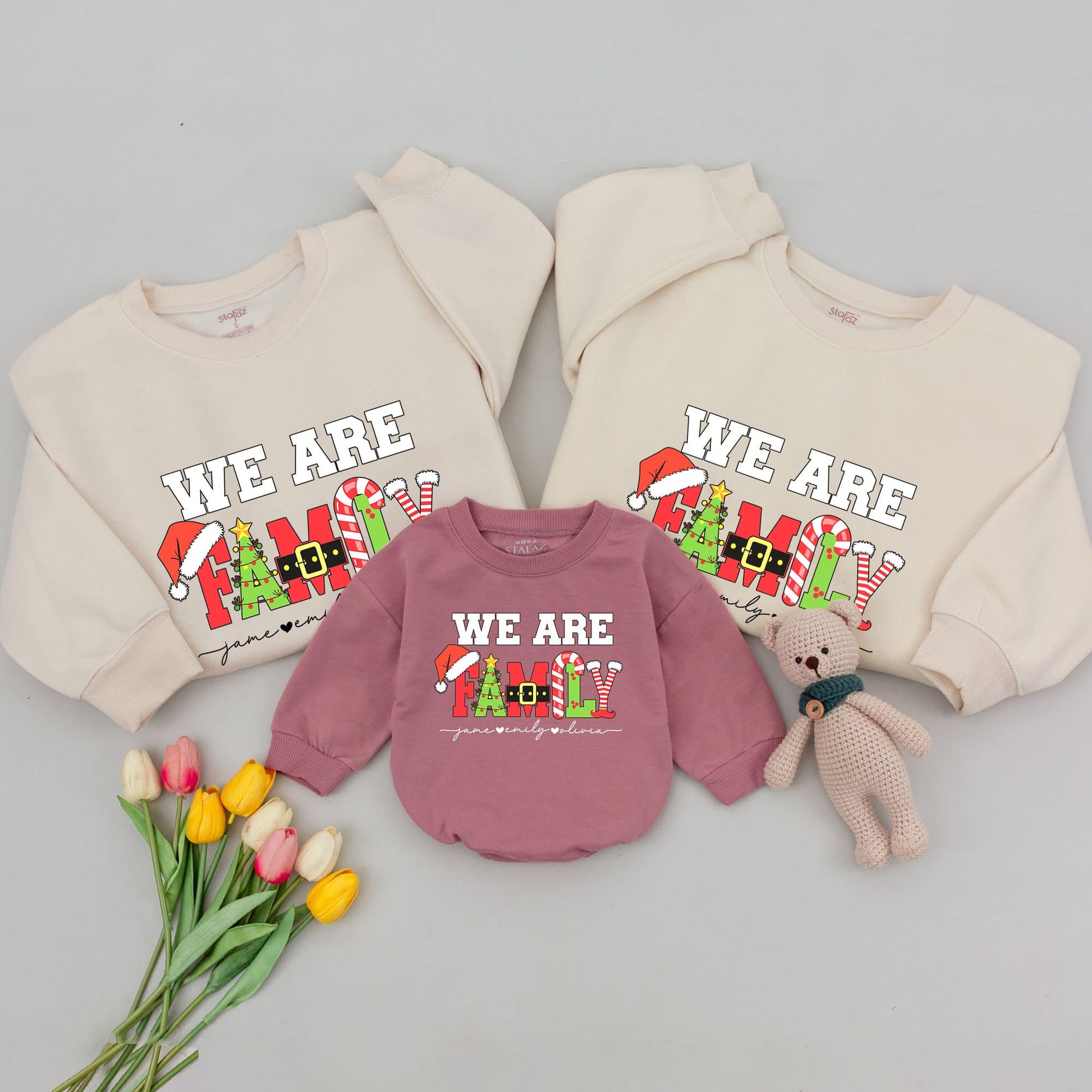 Matching Christmas Family Outfits: Personalized Holiday Sweatshirts